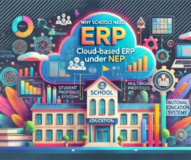 DALL·E 2024-12-27 14.12.37 - A professional and modern banner image for a blog post about cloud-based School ERP systems and the New National Education Policy (