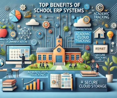 DALL·E 2024-12-27 14.27.40 - A professional and visually appealing banner image for a blog post about the benefits of using School ERP systems. The design shoul